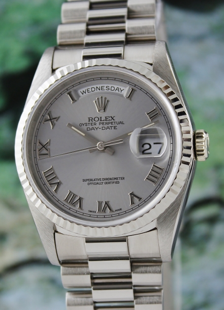 (image for) ROLEX 18K WHITE GOLD OYSTER PERPETUAL DAY-DATE / 18239